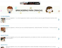 Tablet Screenshot of brincadeirasparacriancas.com